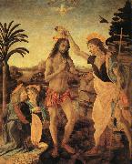  Leonardo  Da Vinci The Baptism of Christ china oil painting artist